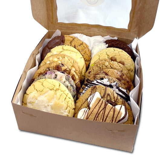Box of Dozen 4oz Cookies - Gourmet Flavors