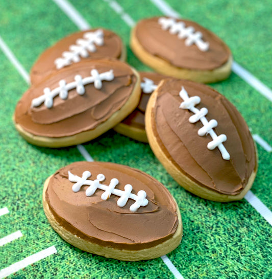 Box of Dozen - Frosted Sugar Cookie Footballs