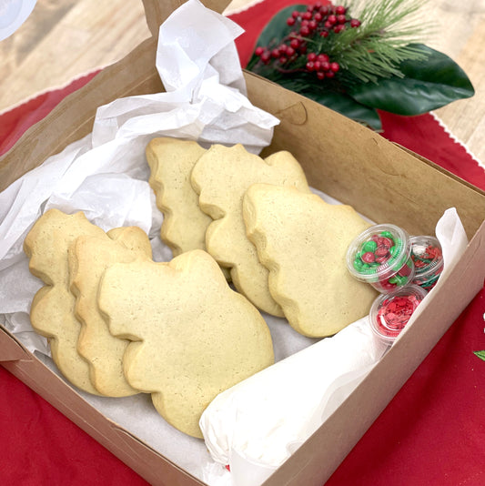 6 Count Unfrosted Sugar Cookie Decorating Kit - Holiday Shapes