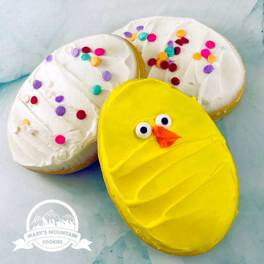 Box of Dozen - Frosted Sugar Cookies Easter Shapes